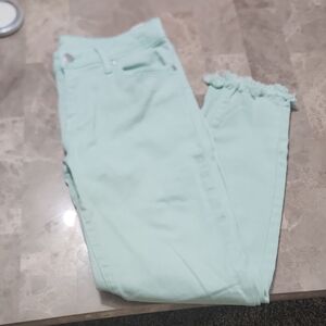 Light Green Women's Cropped Jeans